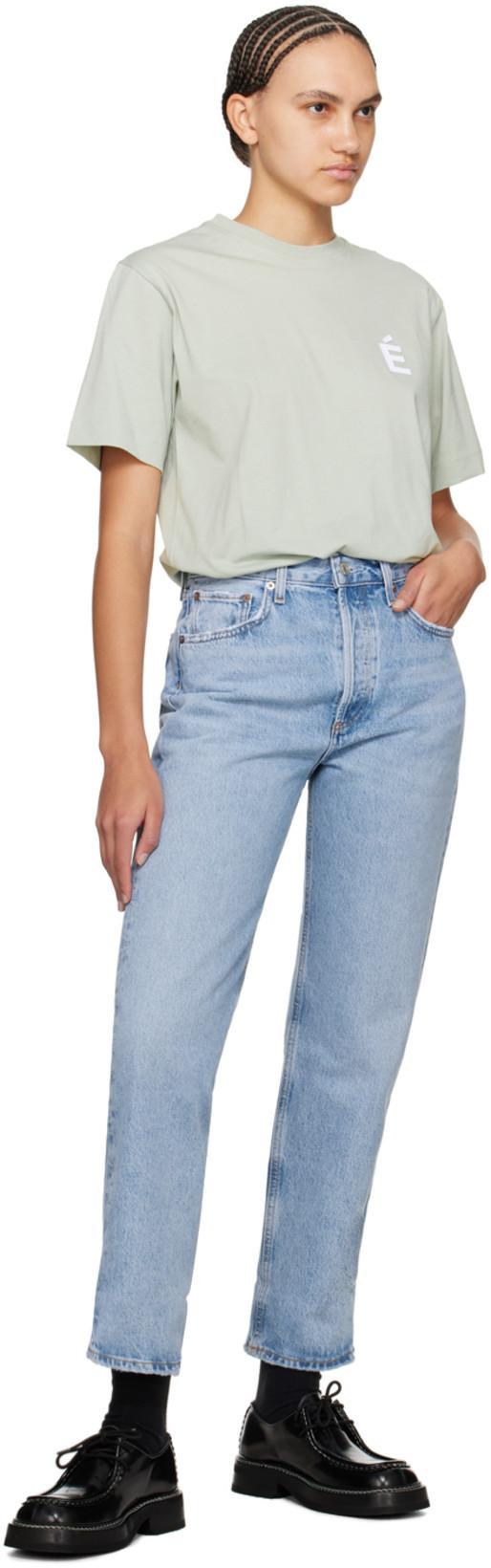 AGOLDE Fran Low Slung Straight Jean In Force In Blue