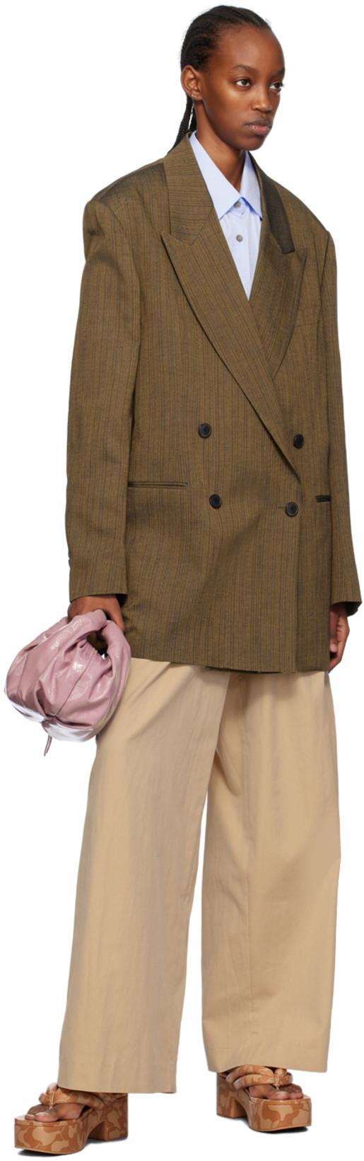 DRIES VAN NOTEN Brown Platform Thong Sandals In 703 Brown