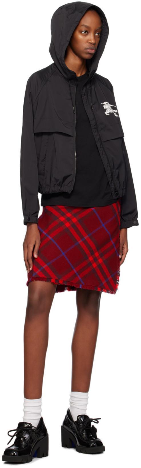 BURBERRY Woman Mini Skirt Brick Red Size 4 Wool In Multicolor