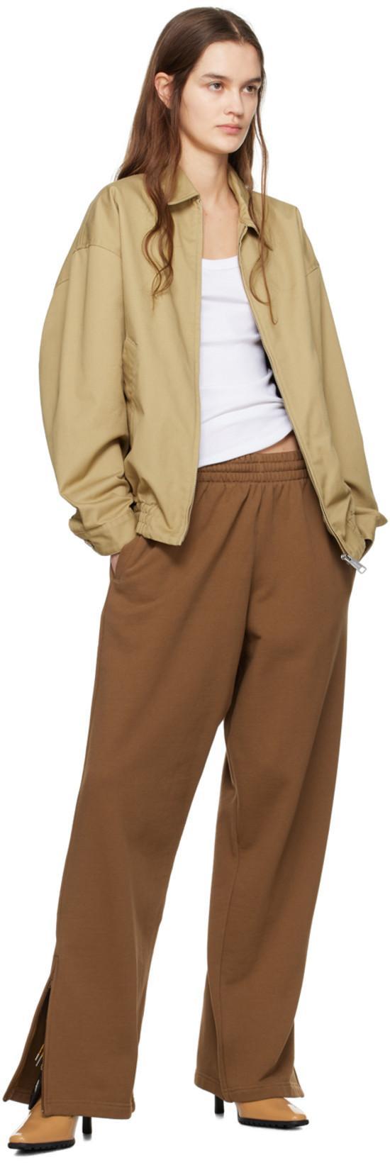 WARDROBE.NYC X Hailey Bieber Cotton Jersey Track Pants In Brown