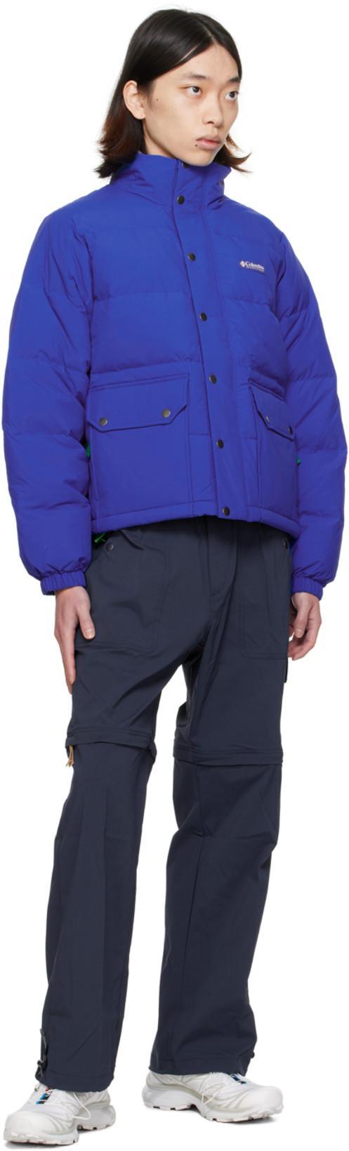 MADHAPPY Blue Columbia Edition Convertible Cargo Pants In Collegiate Navy