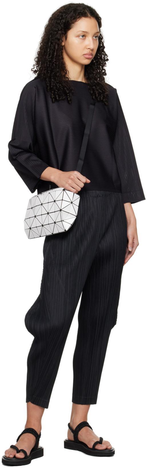 BAO BAO ISSEY MIYAKE Lucent Geo Tile Crossbody Clutch Bag In Silver
