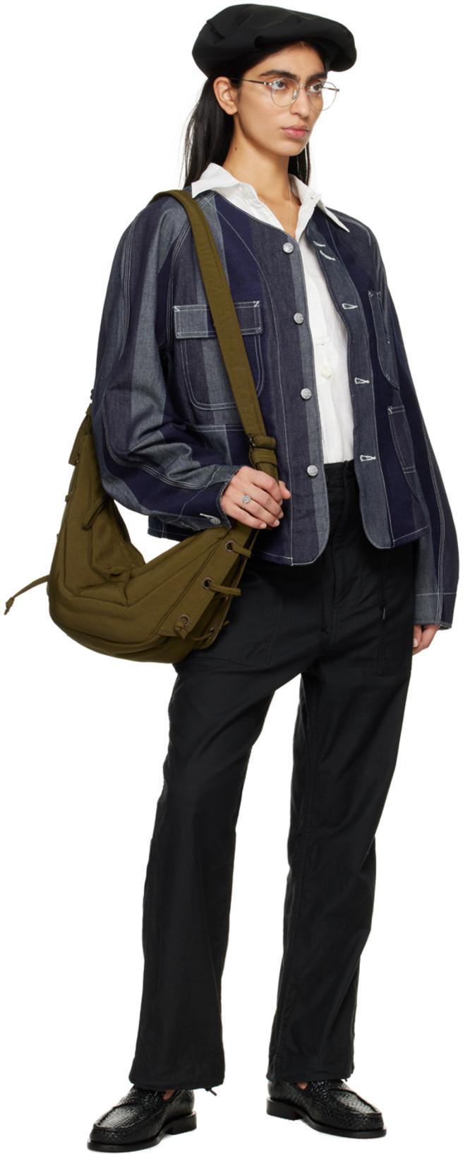 NEEDLES Black String Fatigue Trousers In C-black