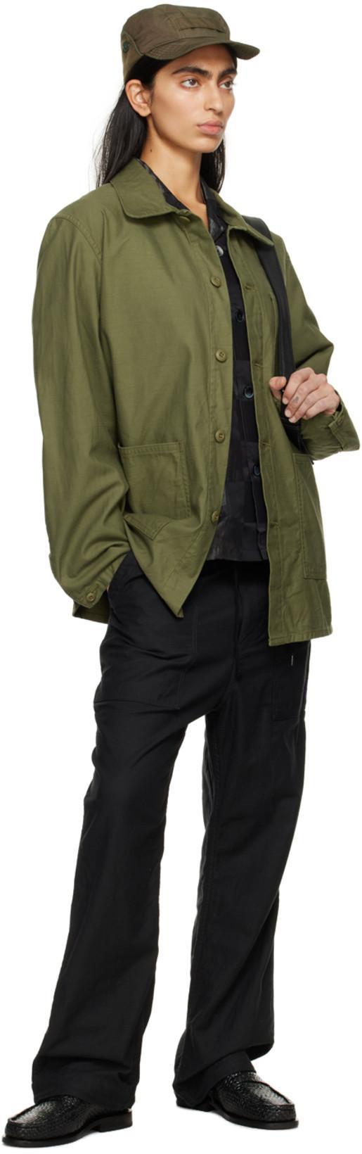 NEEDLES Black String Fatigue Trousers In C-black