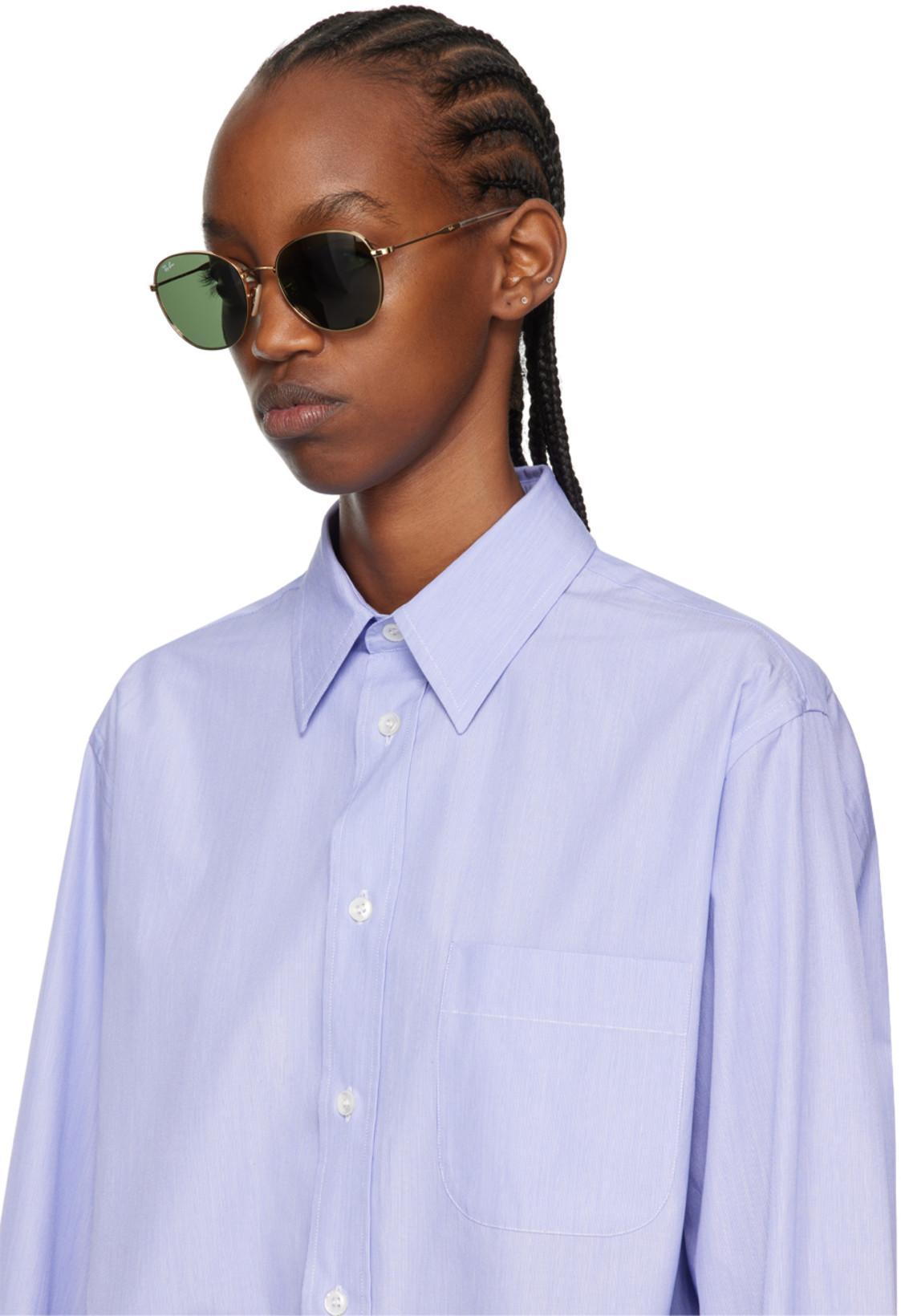 MAISON MARGIELA Light Blue Cotton Shirt With Classic Collar For Women