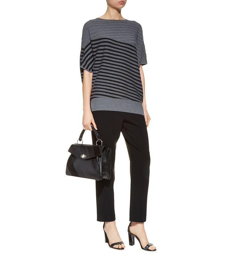 ST JOHN ‘diana' Flat Front Pressed Crease Straight Leg Pants In Black