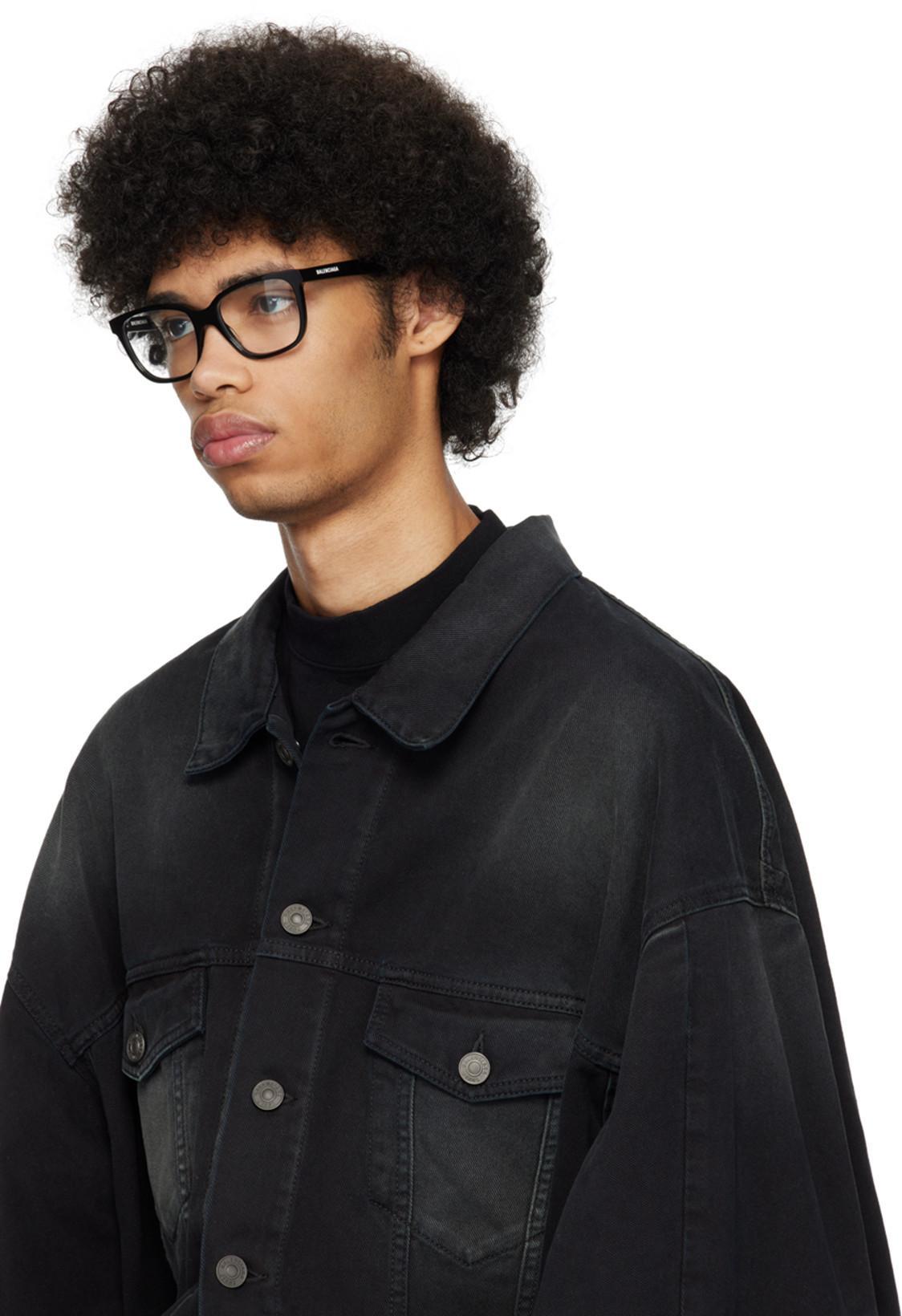 BALENCIAGA Deconstructed Denim Jacket In Black