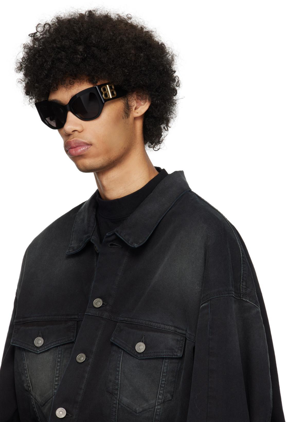 BALENCIAGA Deconstructed Denim Jacket In Black