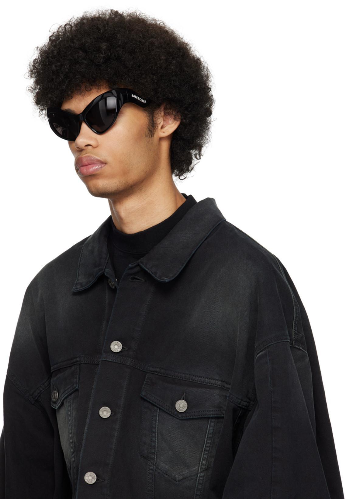 BALENCIAGA Deconstructed Denim Jacket In Black