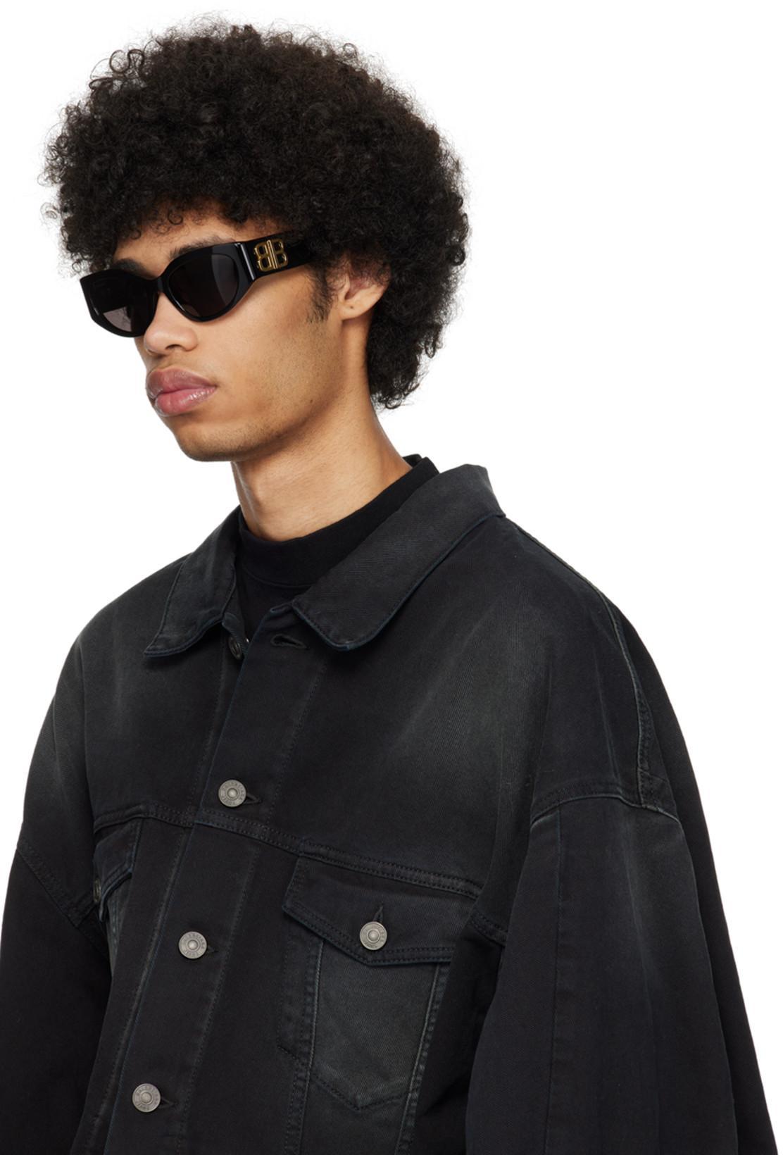BALENCIAGA Deconstructed Denim Jacket In Black