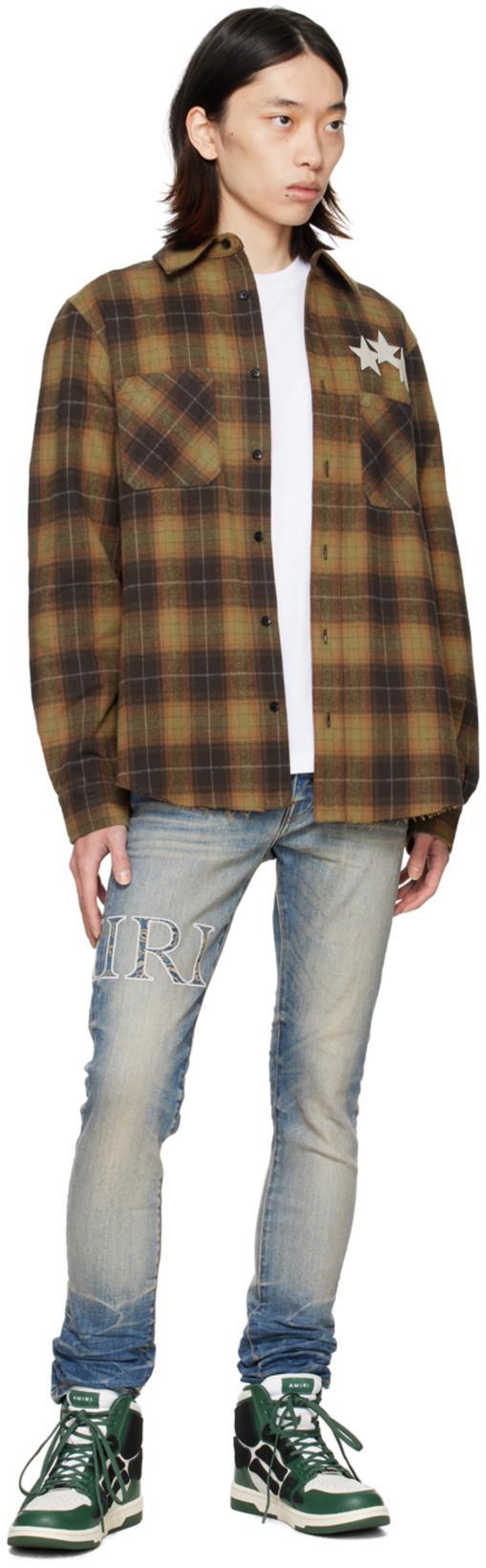 AMIRI Men White Crewneck T-shirt With Logo Print On The Front And Logo Lettering On The Rear In Cott In Multi