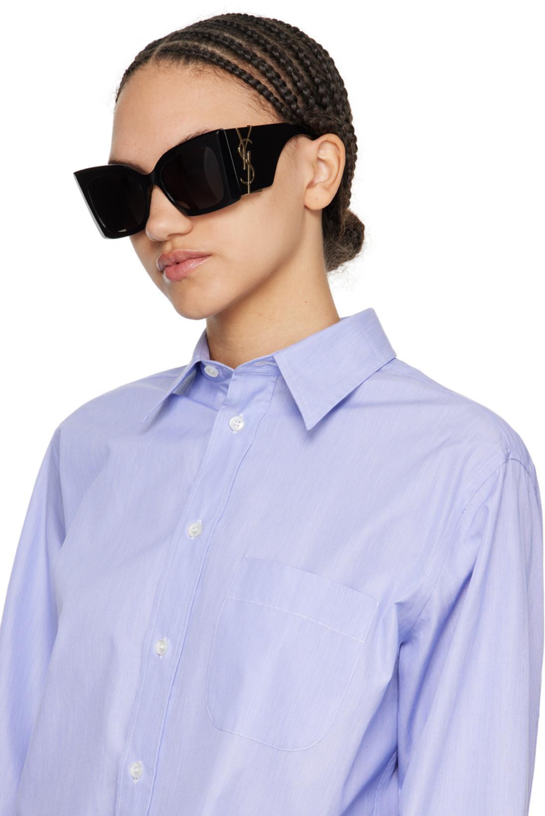 MAISON MARGIELA Light Blue Cotton Shirt With Classic Collar For Women