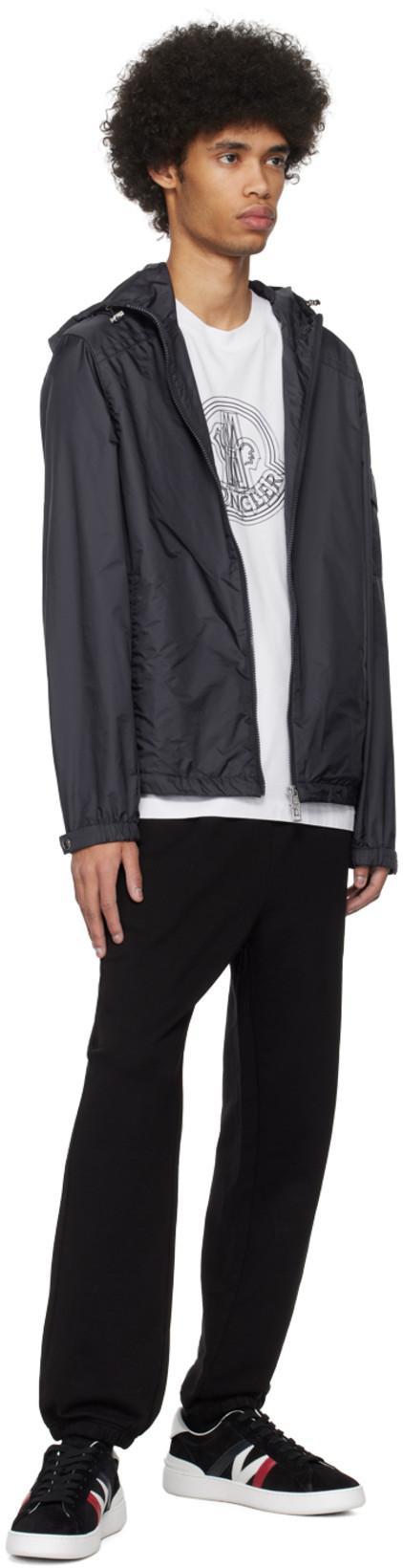 MONCLER Logo Printed Lace-up Sneakers In Black