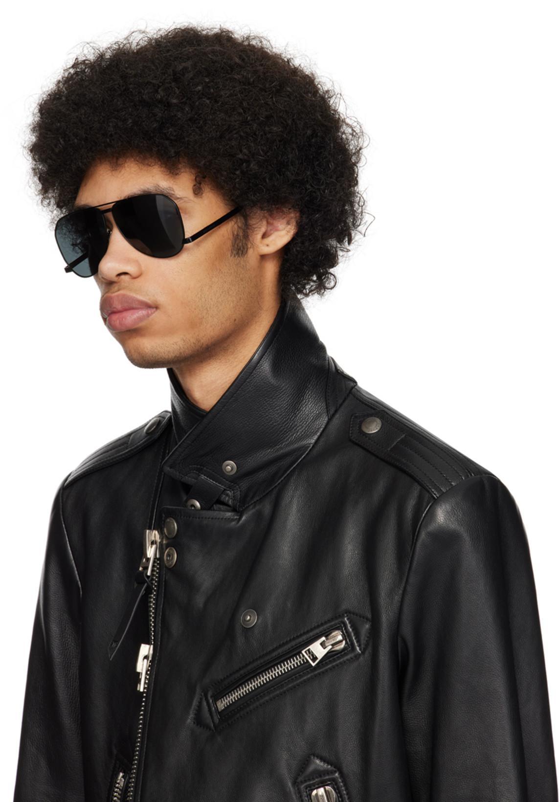 SAINT LAURENT Black Sl 690 Dust Sunglasses In Black-black-black