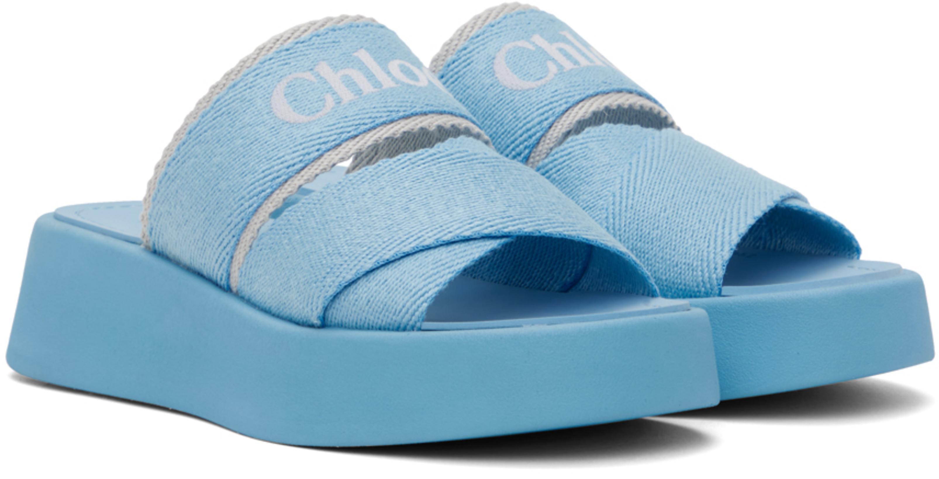 CHLOÉ Mila Logo Slides In 472 Silky Blue