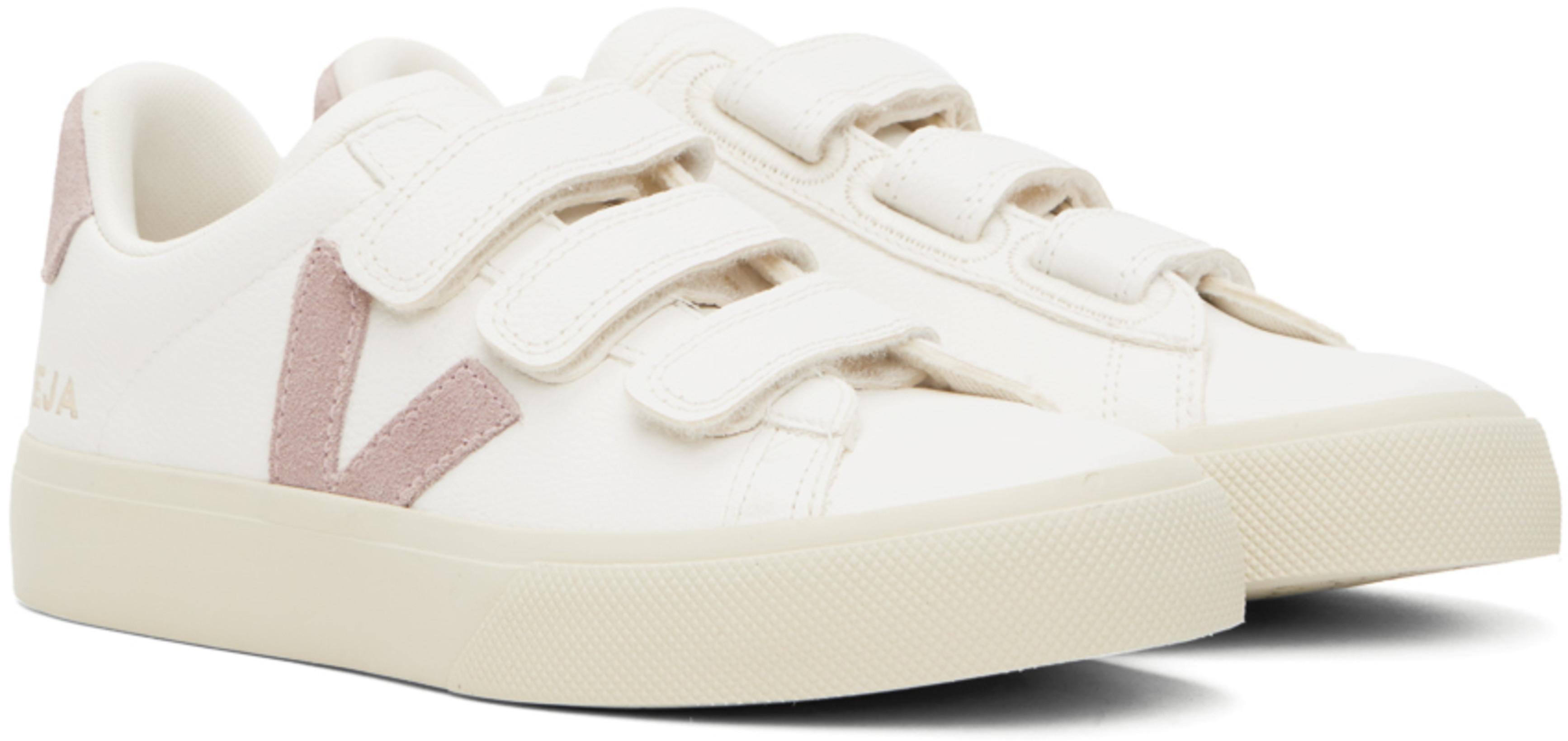 VEJA Recife Chromefree Leather Sneaker In White Petale