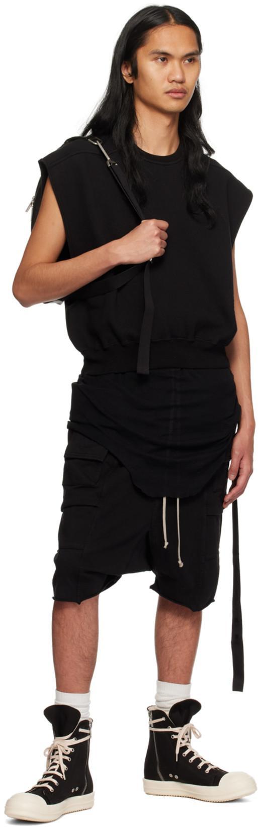 RICK OWENS DRKSHDW Drkshdw By Rick Owens Cotton Multi-pocket Bermuda In Black