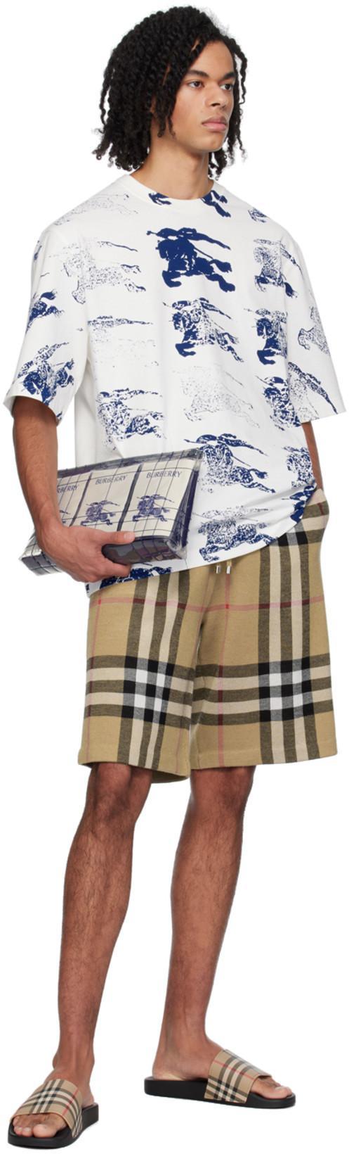 BURBERRY Men Vintage Check Print Slides In Black