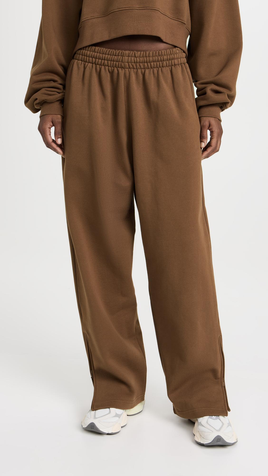 WARDROBE.NYC X Hailey Bieber Neutral Oversize Track Pants In Off White