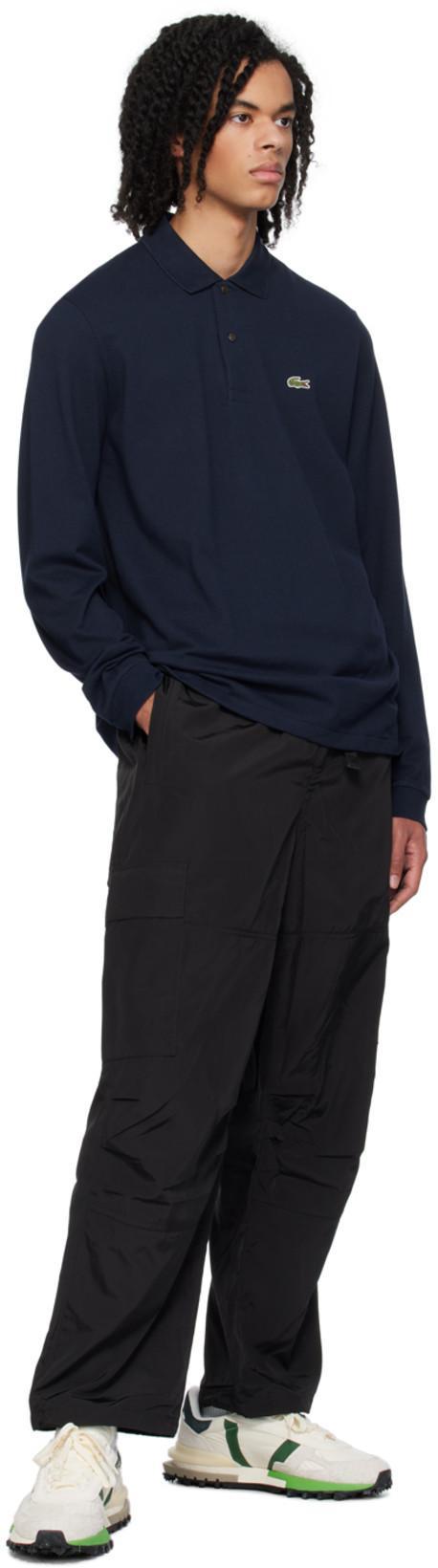 LACOSTE Navy Blue Longsleeve Polo Shirt