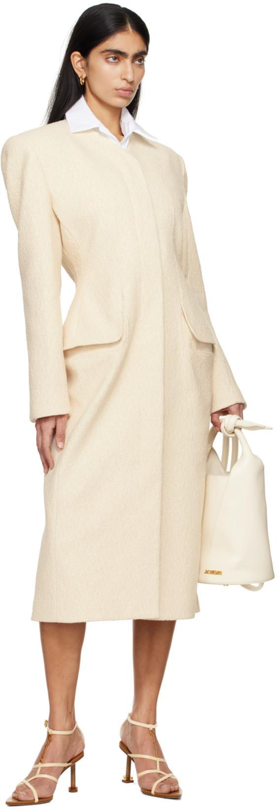 JACQUEMUS Gold Le Chouchou 'les Boucles Rond Carré' Earrings In 270 Light Gold