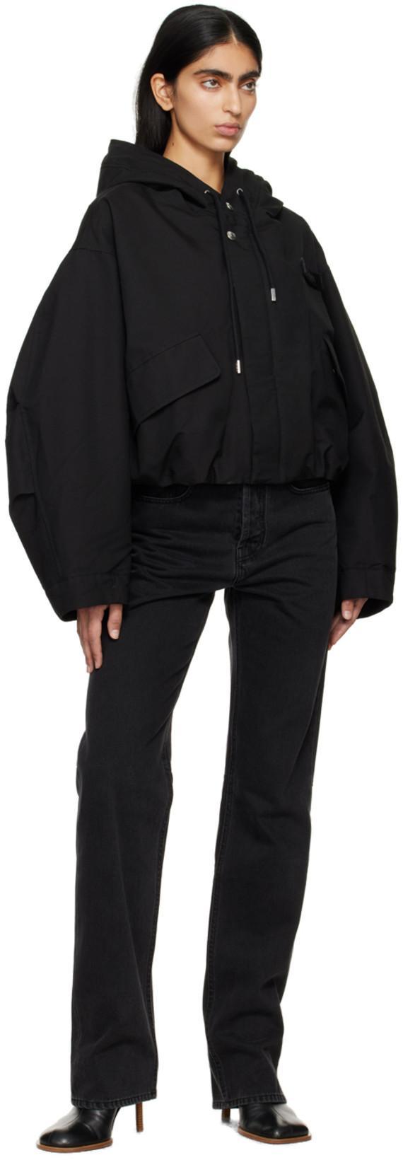 JACQUEMUS Black Le Chouchou 'les Bottines Rond Carré' Boots In 990 Black