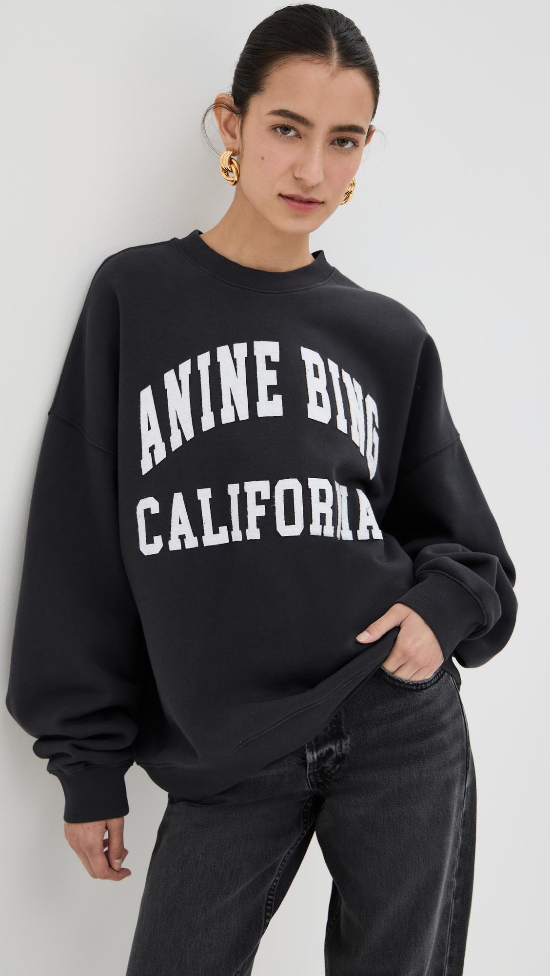 ANINE BING Miles Sweatshirt In Black