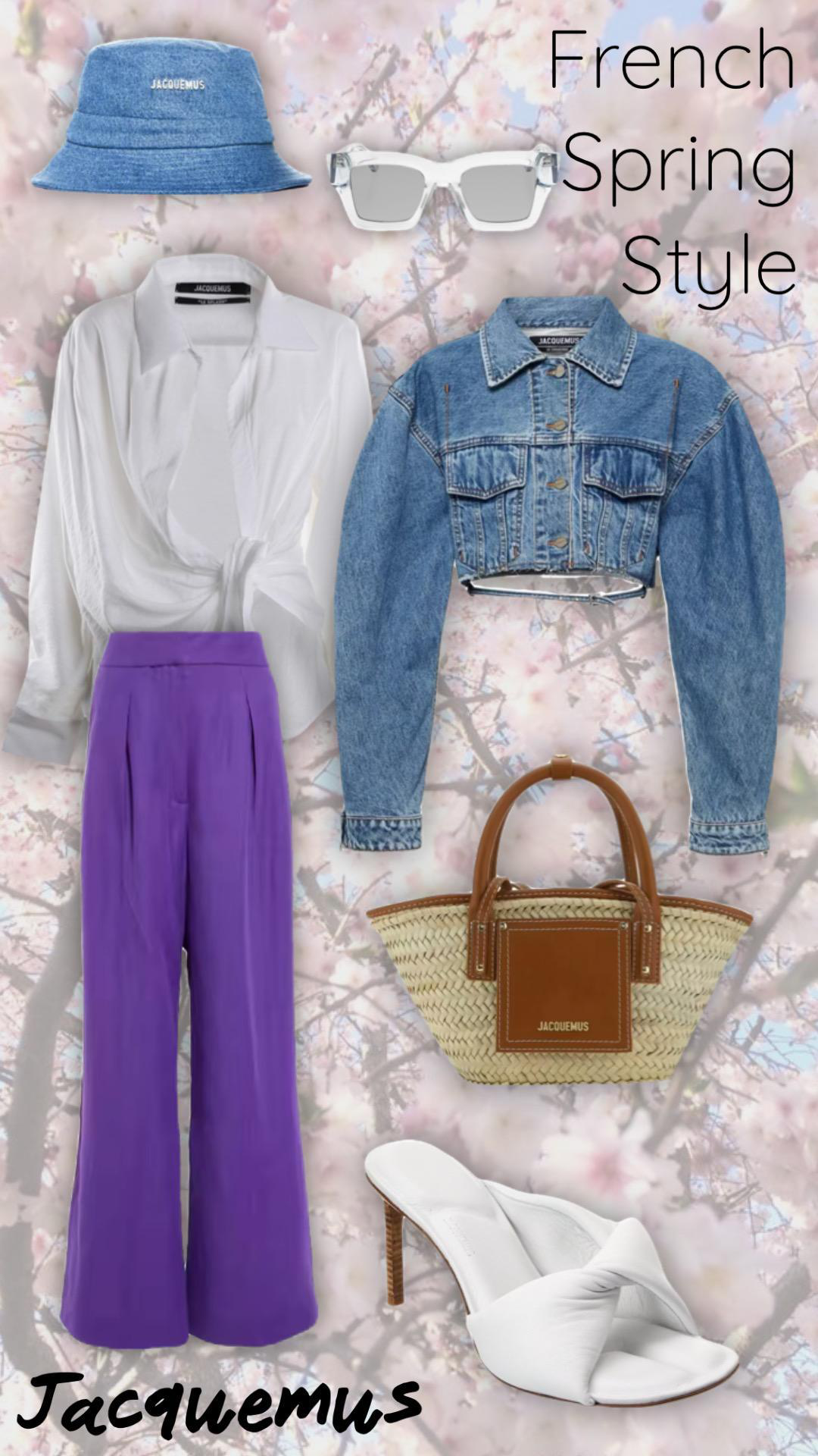 JACQUEMUS Banha Pleated Twill Wide-leg Pants In Purple