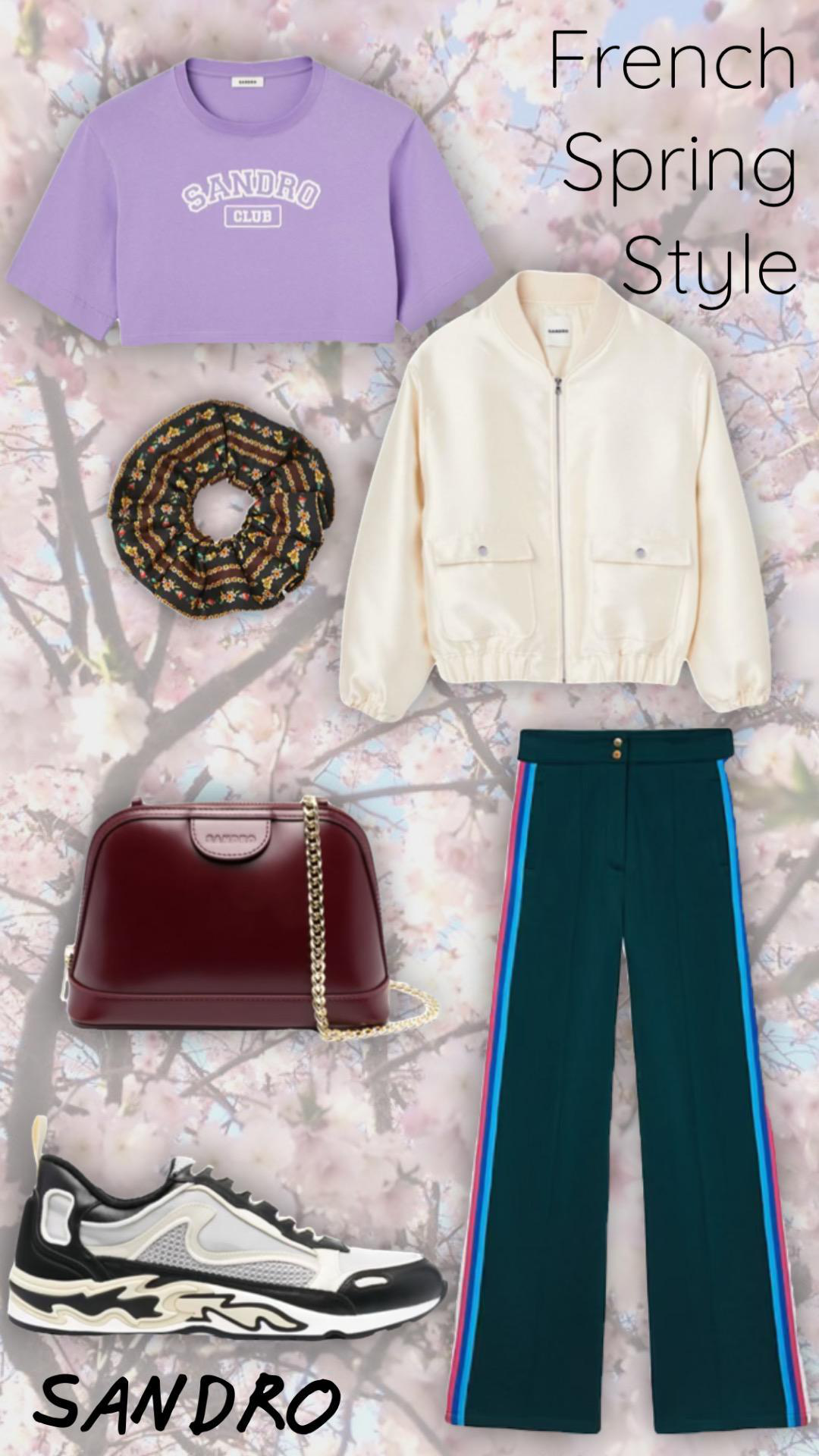 SANDRO Flame Sneakers In Black