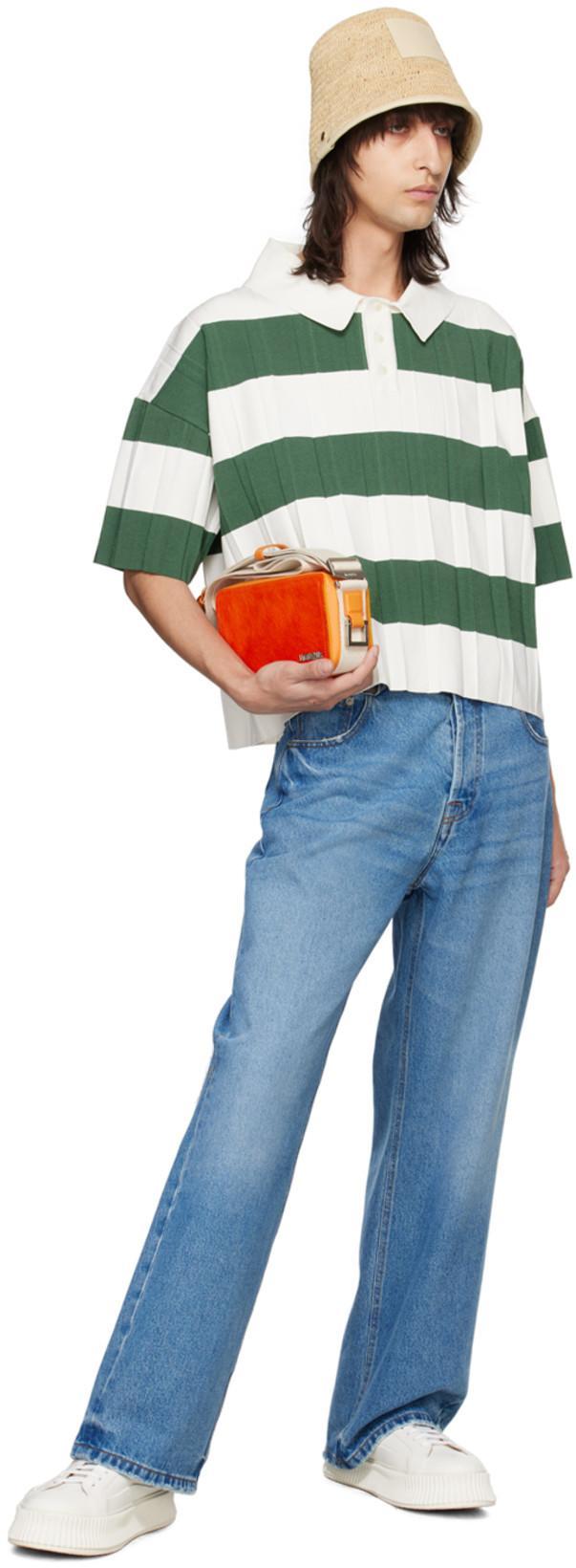 JACQUEMUS Blue Les Classiques 'le De-nîmes Large' Jeans In Blue/tabac 2