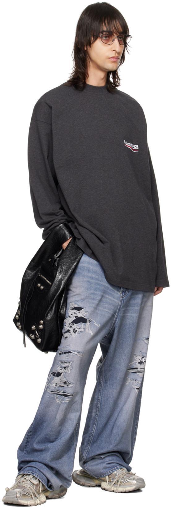 BALENCIAGA Eggshell Polyurethane Sneakers In Silver