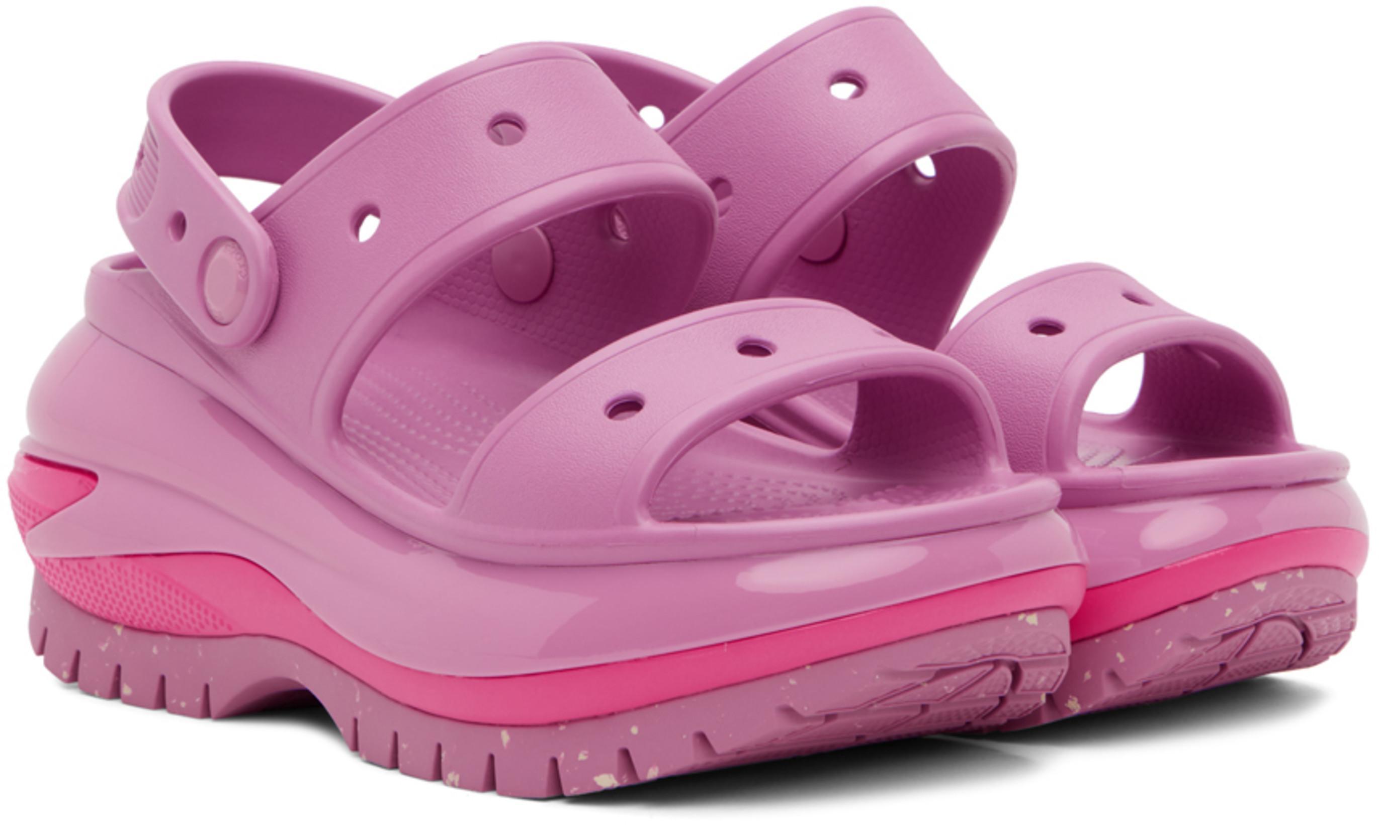 CROCS Pierced Detail High-heeled Sandals In Pink