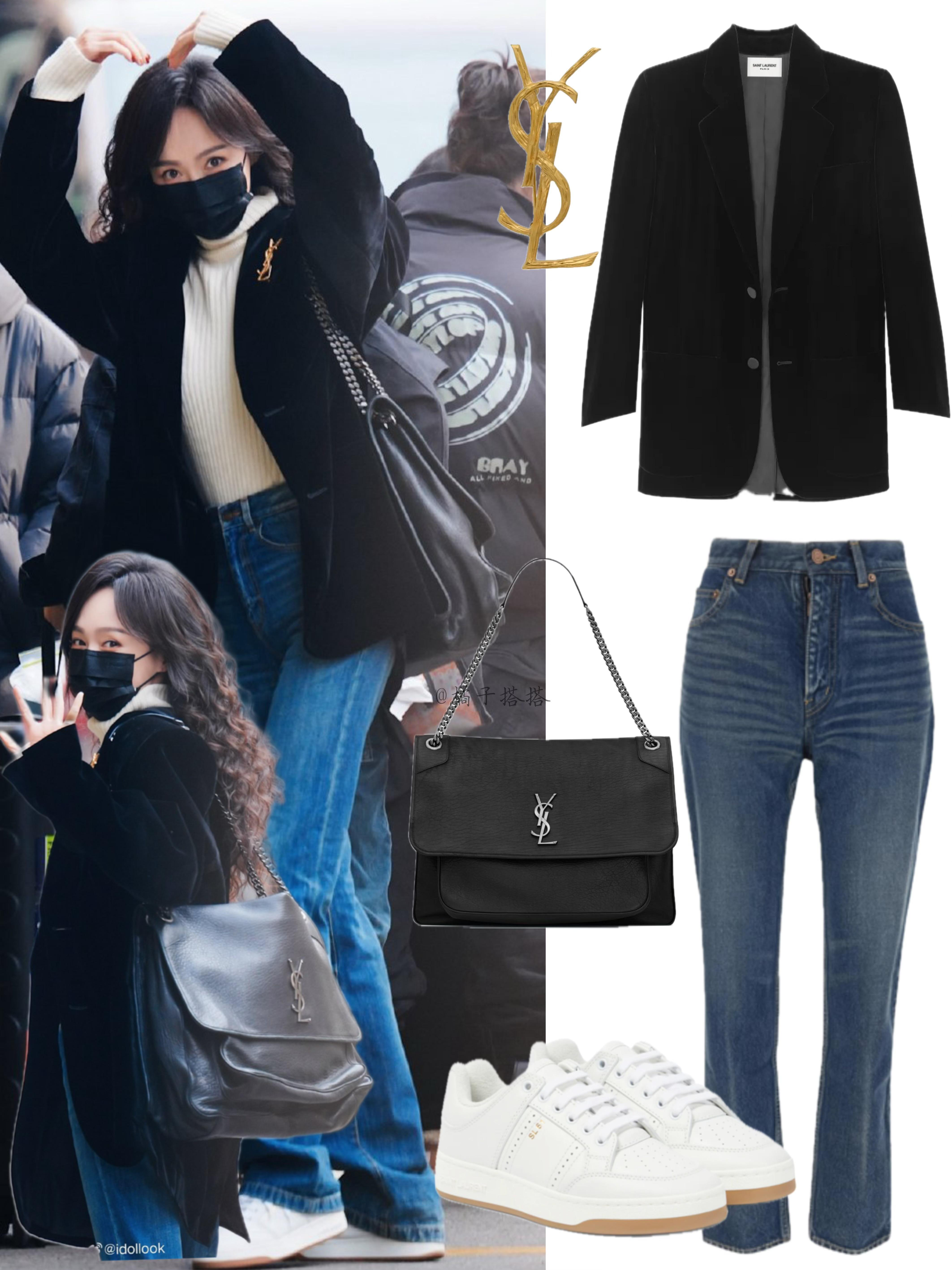 SAINT LAURENT Leather Sneakers In White