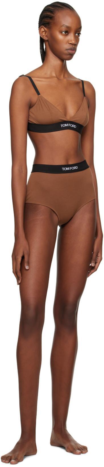 TOM FORD Brown Triangle Bra In Kb561 Cocoa Brown