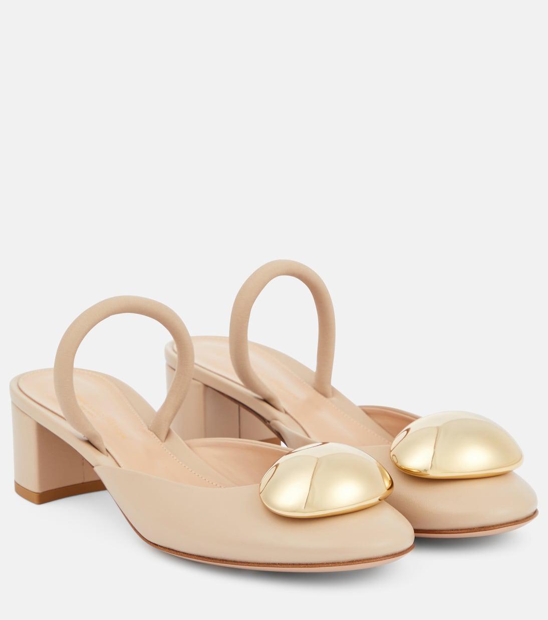 GIANVITO ROSSI Slingback Décollet In Beige