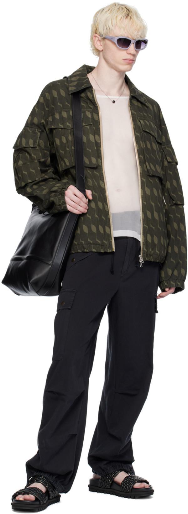 DRIES VAN NOTEN Black Holdall Crossbody Bag