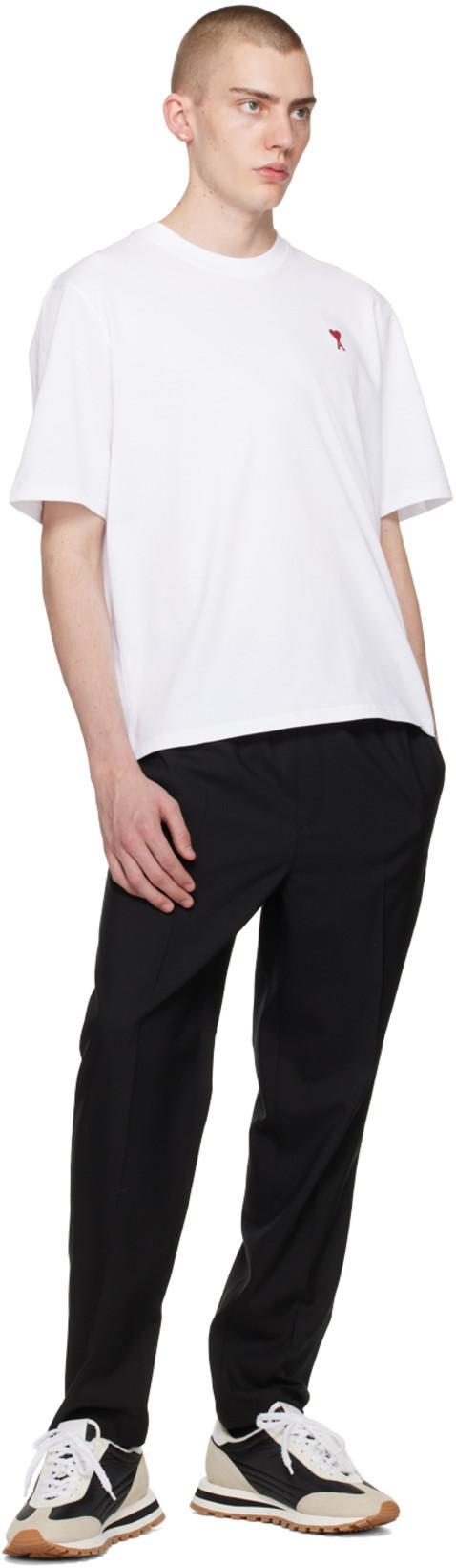 AMI ALEXANDRE MATTIUSSI Ami Paris Ami De Coeur White Oversize T Shirt