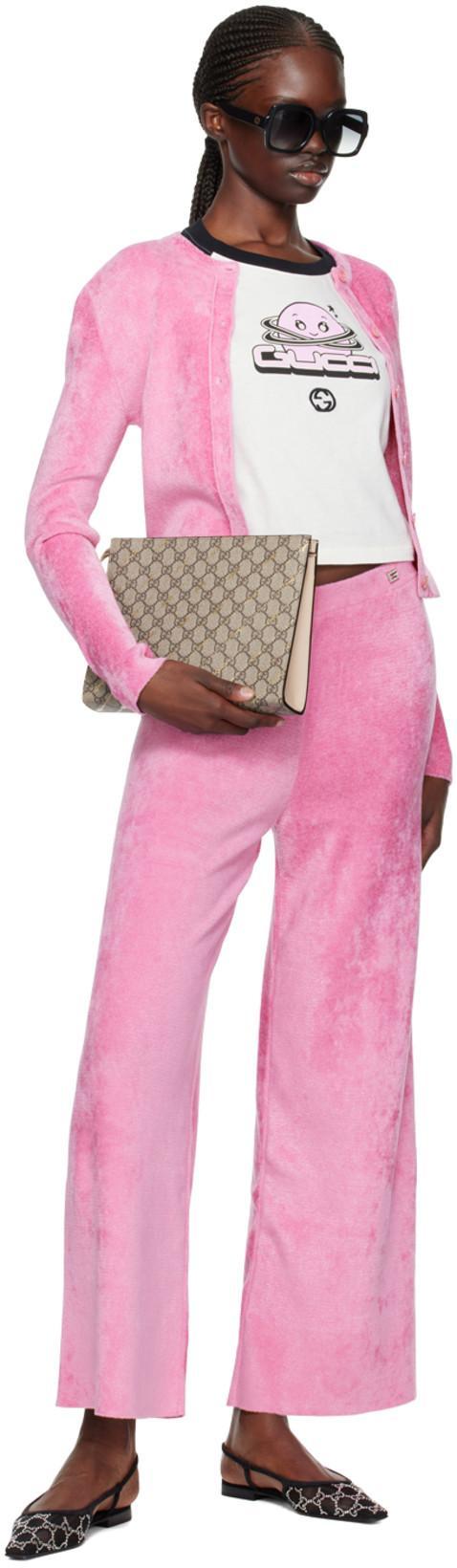 GUCCI Demi Crystal Gg Slingback Ballerina Flats In Nero