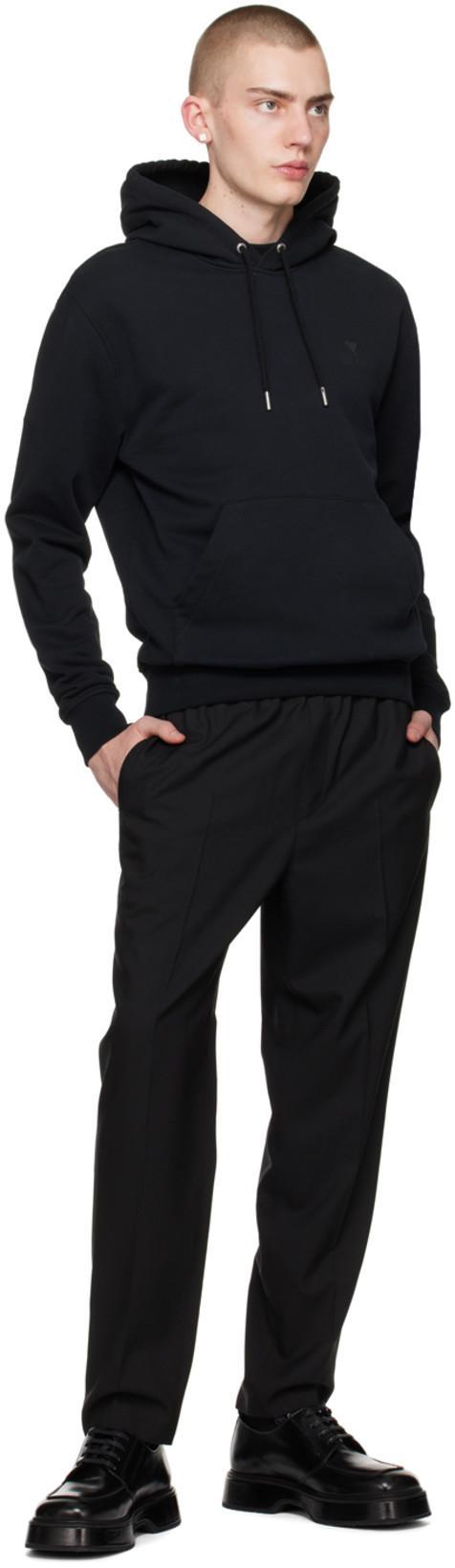 AMI ALEXANDRE MATTIUSSI Ami Paris Ami De Coeur Black Oversize T Shirt