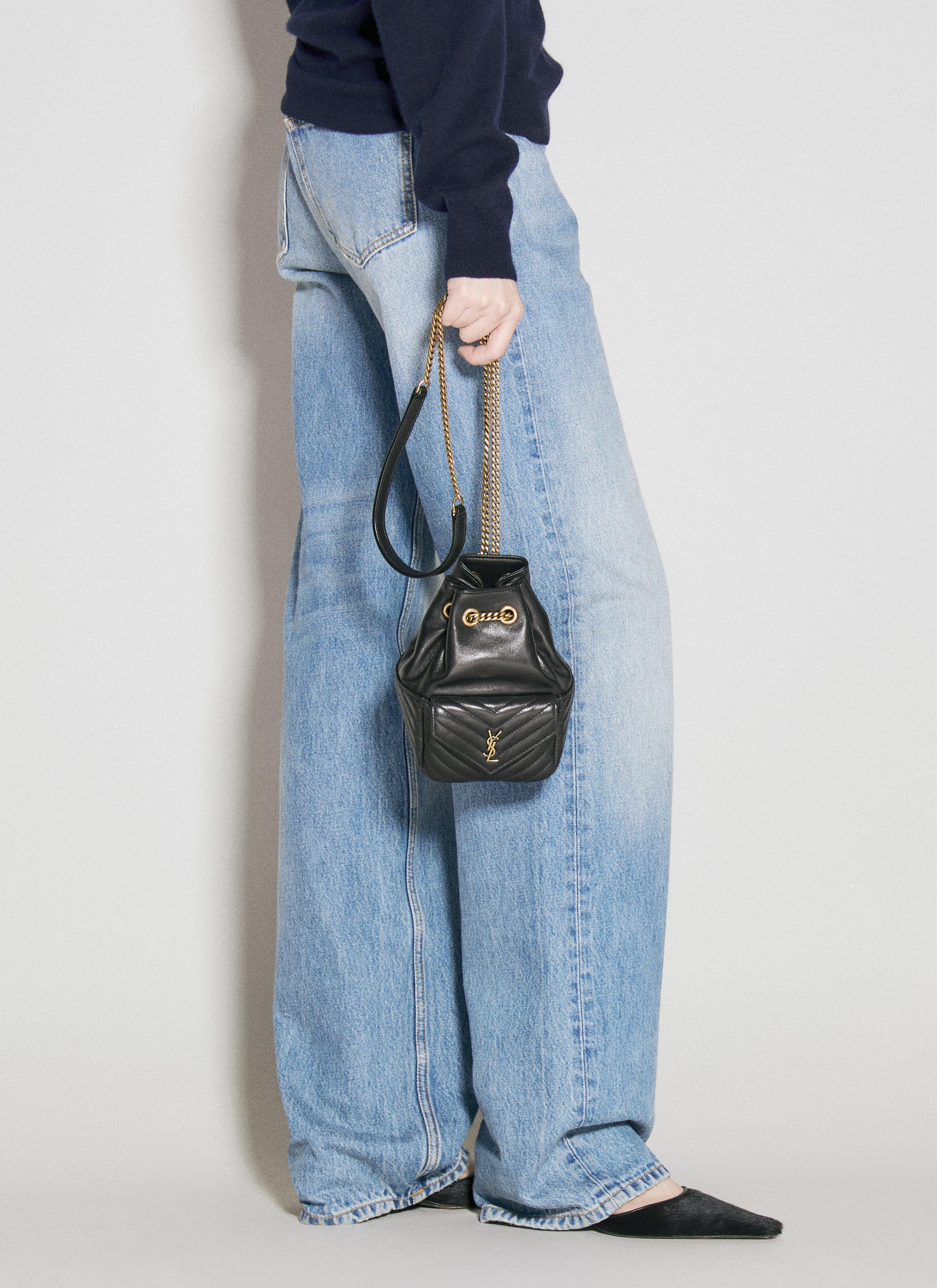 SAINT LAURENT Cassandre Cotton Cap In Black