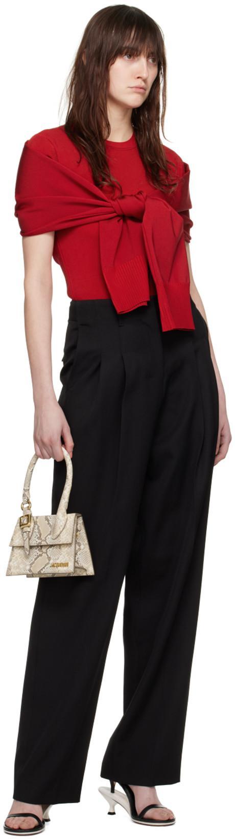 JACQUEMUS Le Haut Rica Jersey T-shirt In Red