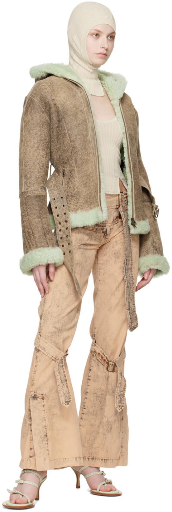 KNWLS Beige Issa Denim Trousers In Buff