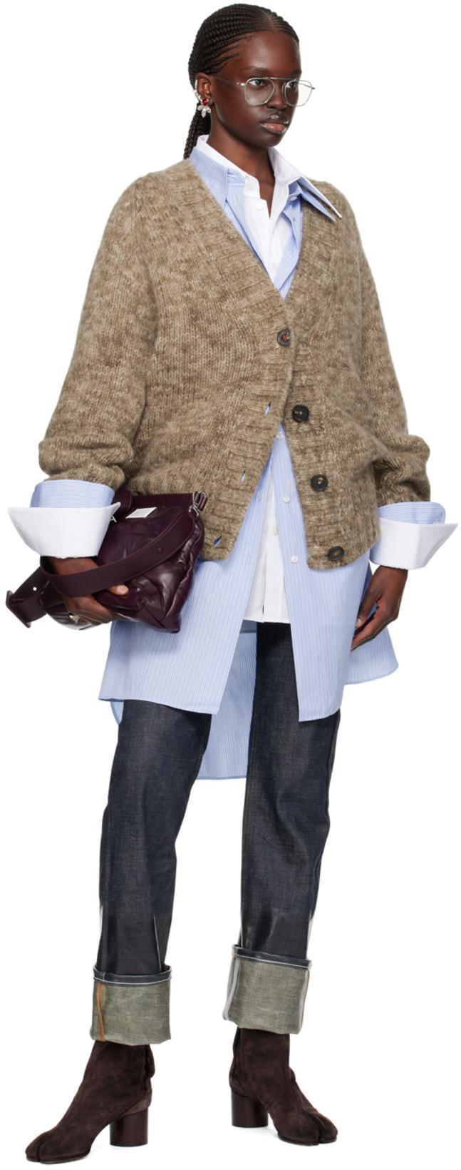 MAISON MARGIELA Brown Ankle Boots With Tabi Toe And Block Heel