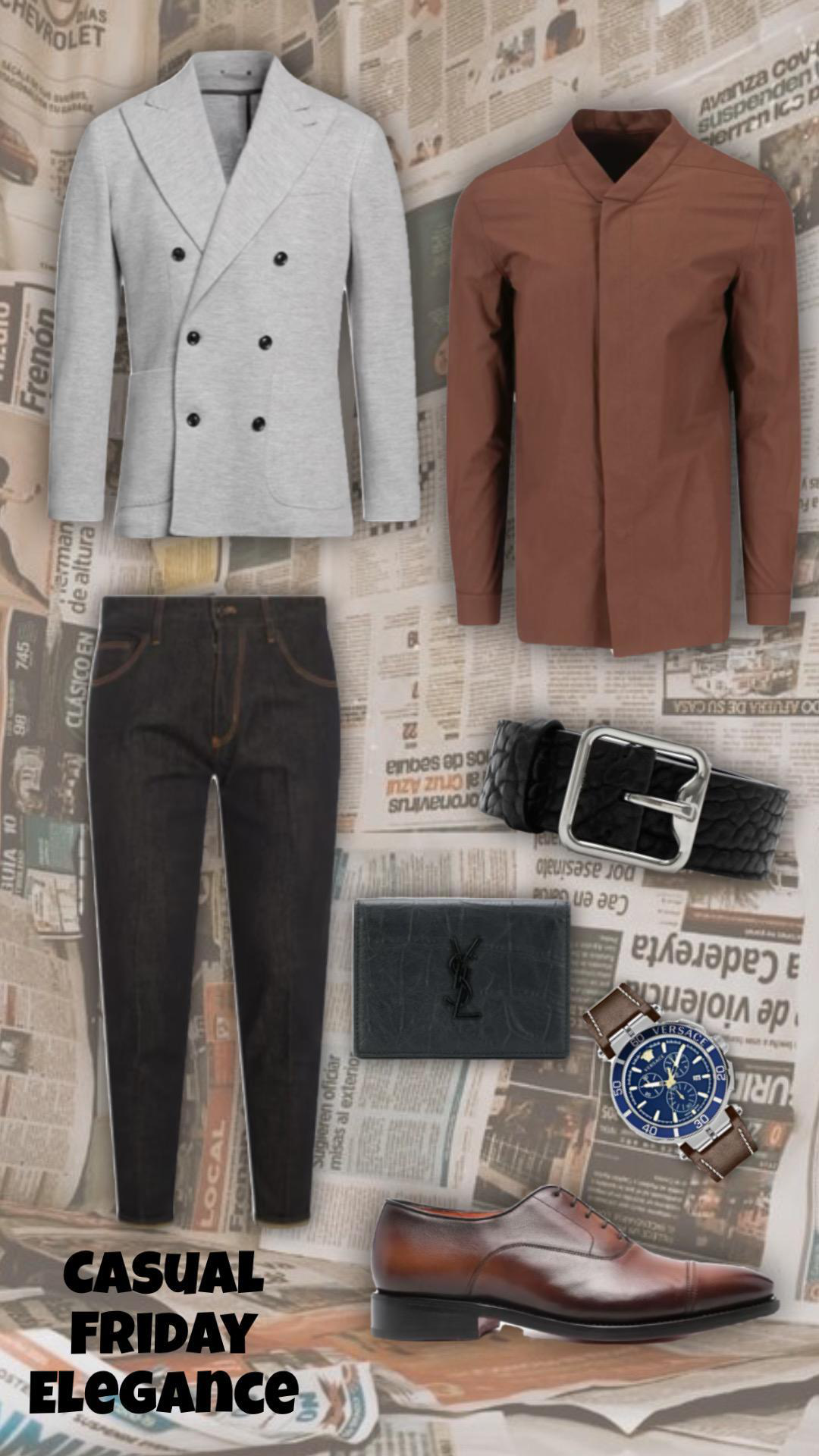 VERSACE Greca Chrono Strap Watch In Brown