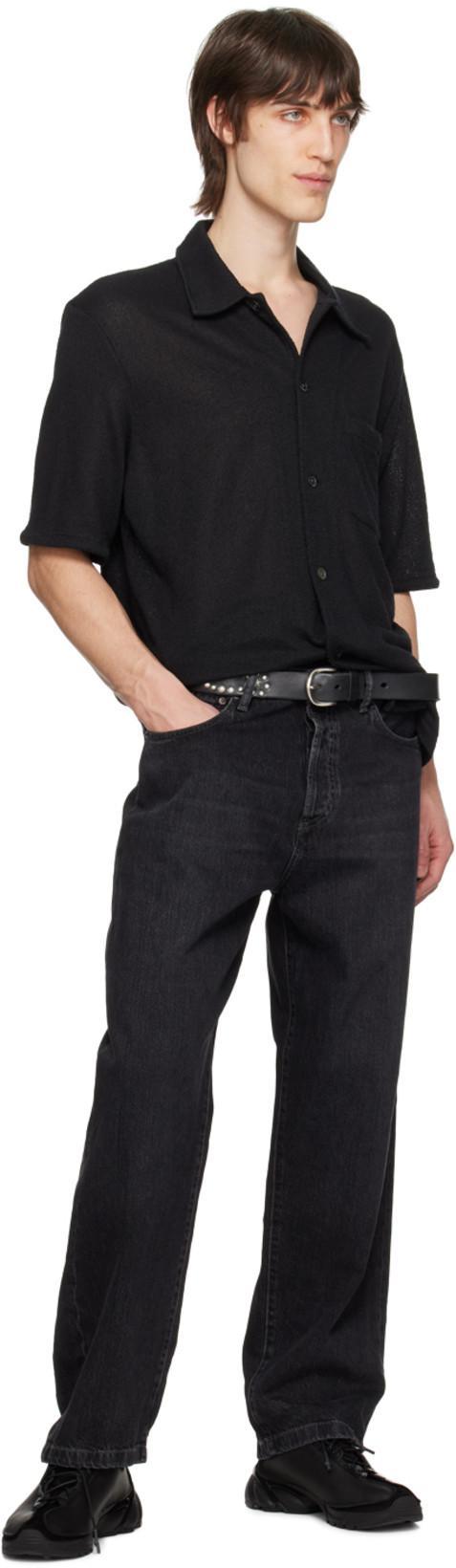 OUR LEGACY Black Boucle Box Shirt In Brown