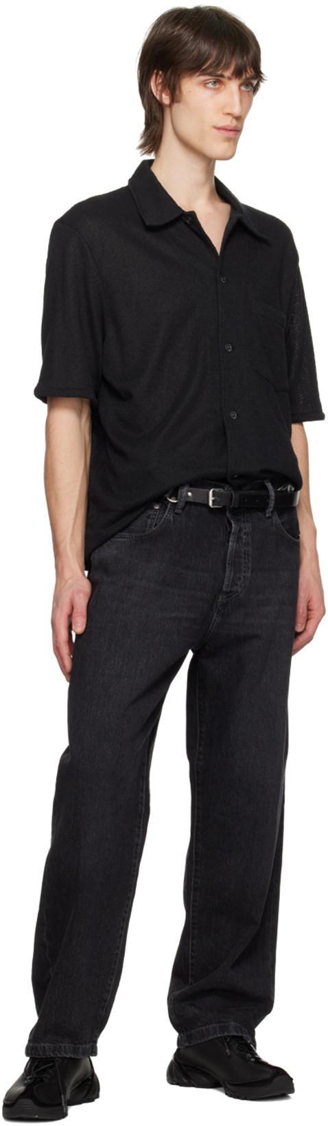 OUR LEGACY Black Boucle Box Shirt In Brown