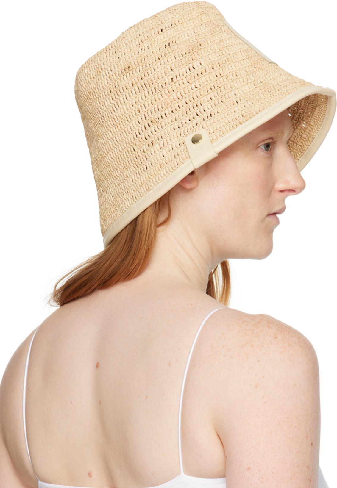 JACQUEMUS Le Bob Soli Bucket Hat In Ivory
