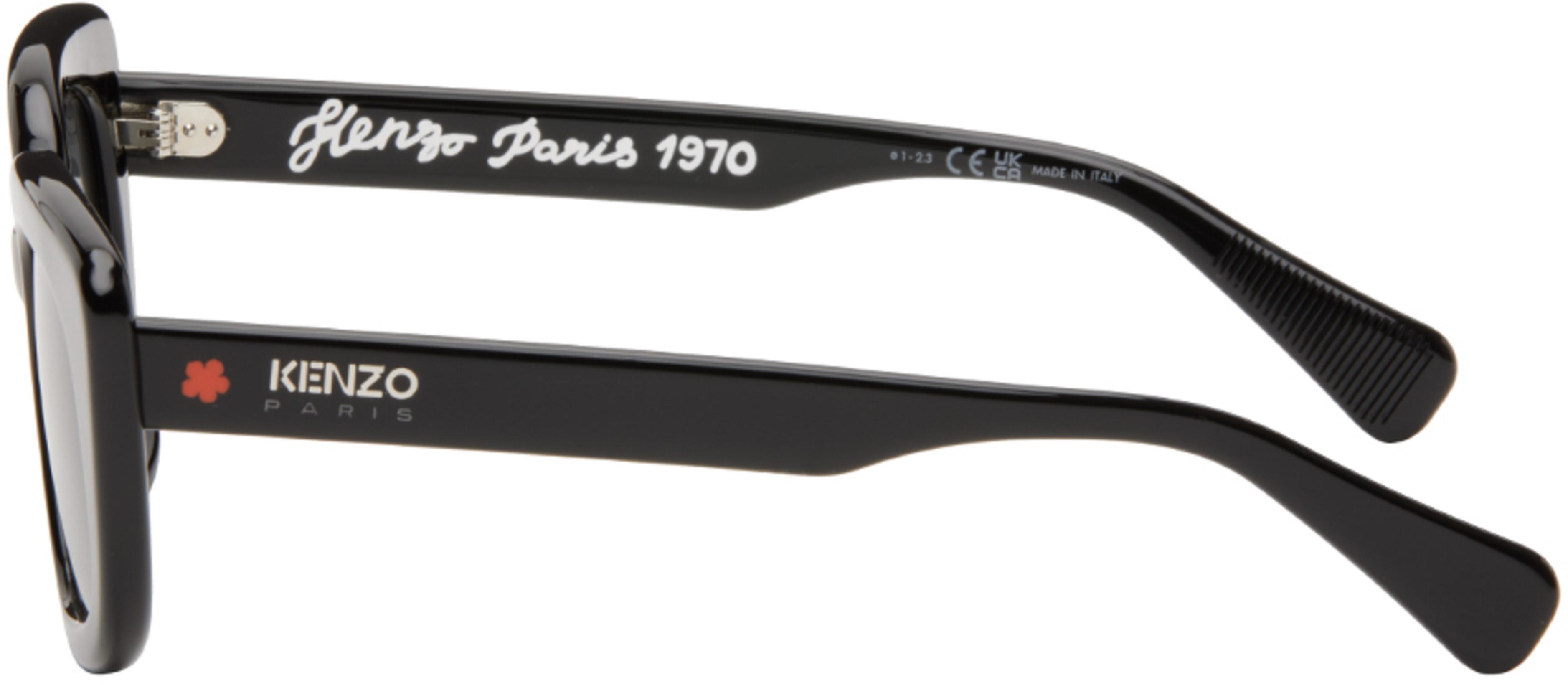 KENZO Black  Paris Boke 2.0 Sunglasses In Shiny Black / Smoke