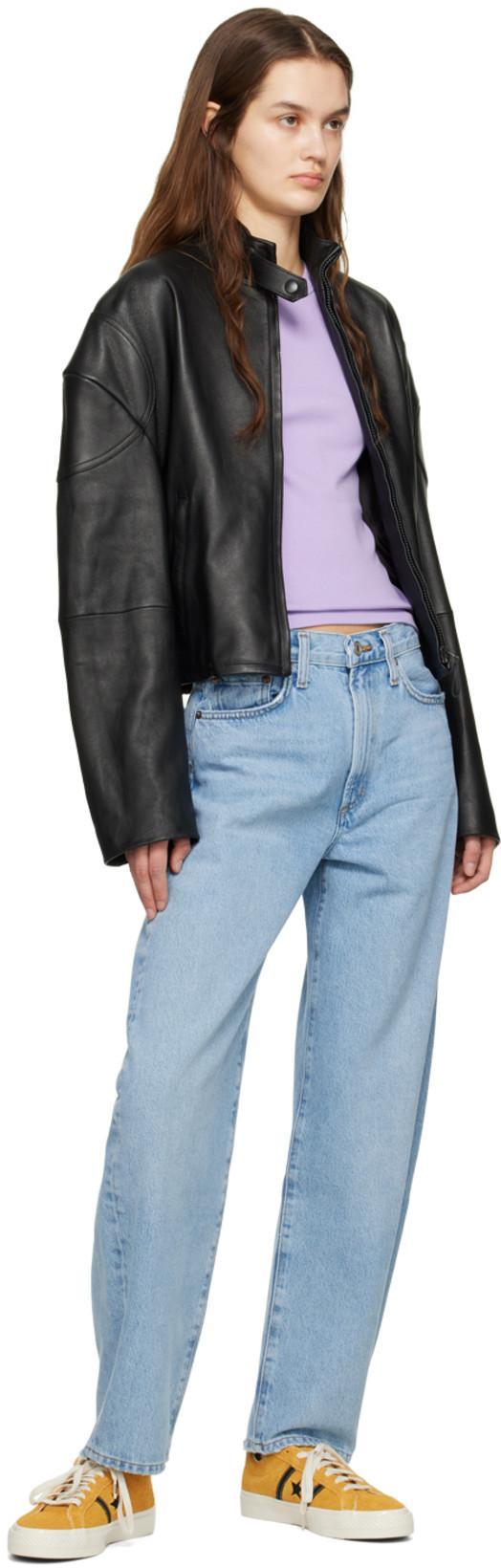 AGOLDE Darsha Rigid Low-rise Wide-leg Jeans In Light Wash