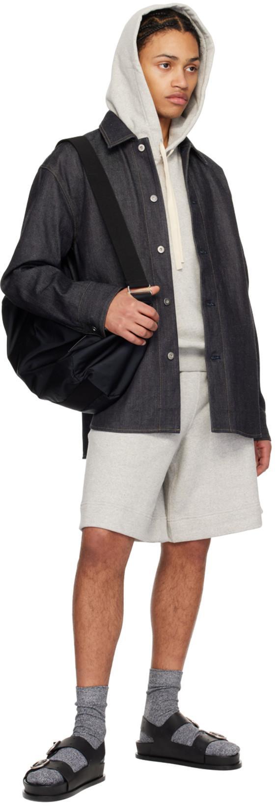 JIL SANDER Gray Drawstring Shorts In 052 Powder Green